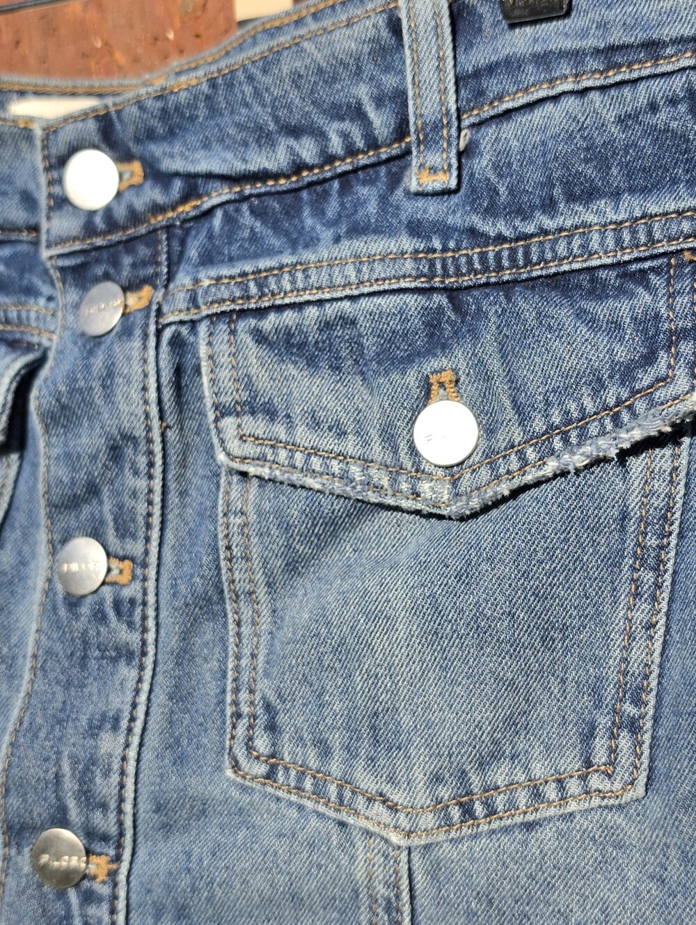 NEW Anthropologie Pilcro Country Denim Skort 28 - Picture 4 of 12